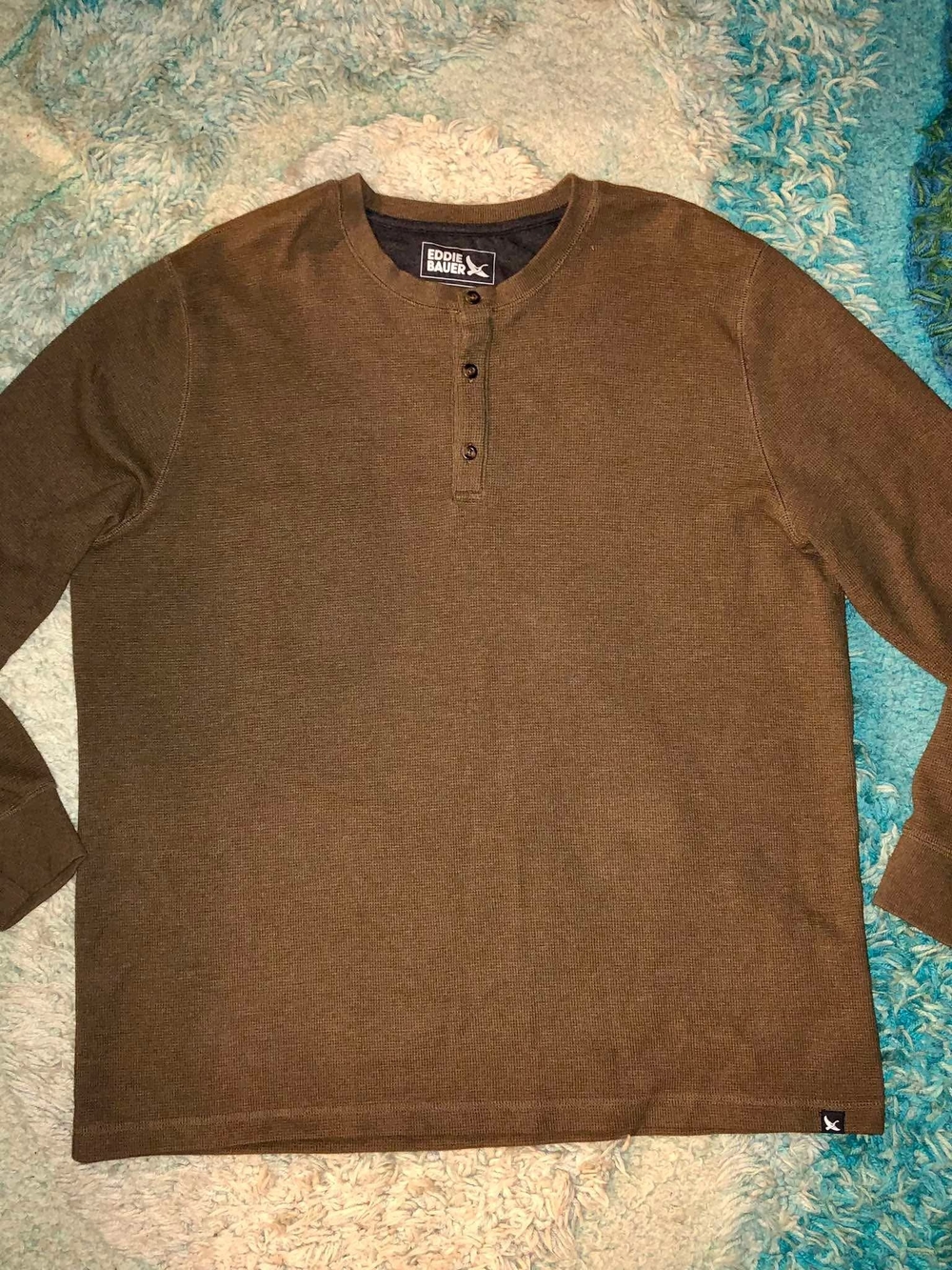 Eddie Bauer long-sleeve thermal henley shirt  2XL